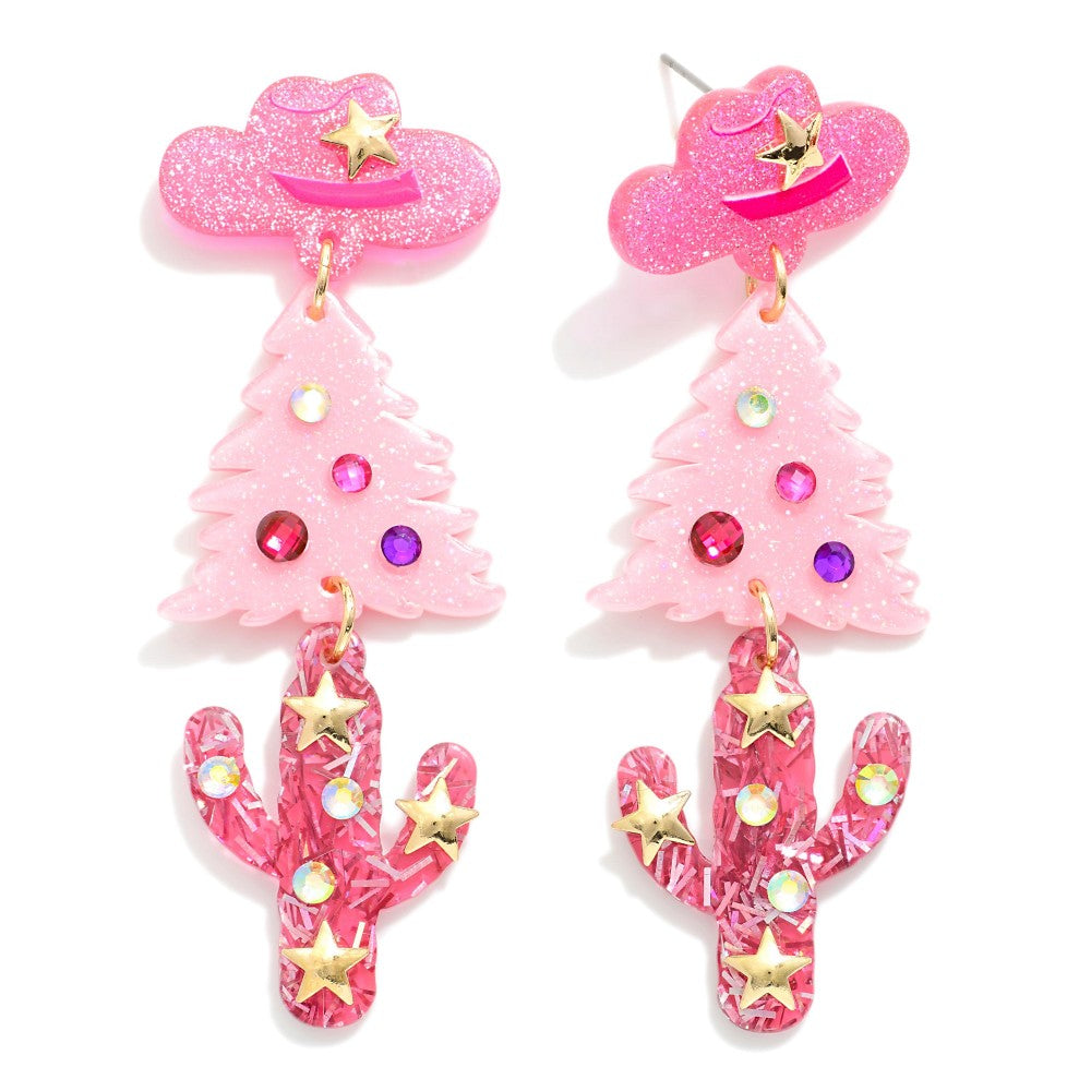 Cowboy Christmas Earrings