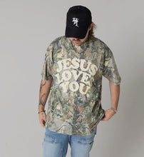 Load image into Gallery viewer, Jesus Loves You Camo Tee
