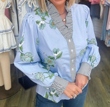 Load image into Gallery viewer, Floral Print Ruffle Blouse ￼
