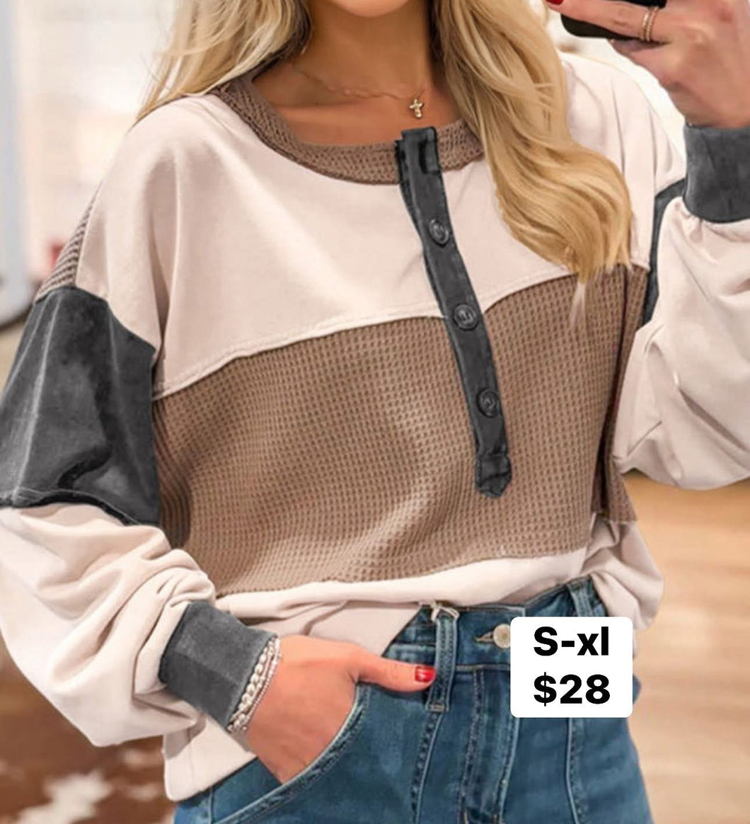 Talk About It Color Block Top